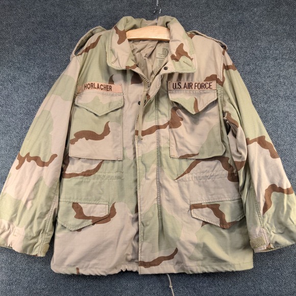 U.S. Air Force Men's Cold Weather Class 4 Field Coat Desert Camouflage M Short - Picture 2 of 15